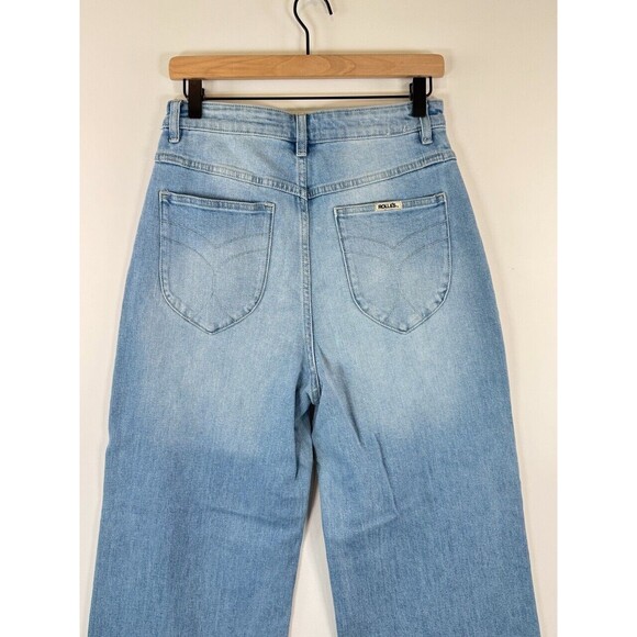 Rollas Womens Jeans Blue Denim High Rise Wide Leg G Day Mate Medium Wash Size 30 - Picture 11 of 13